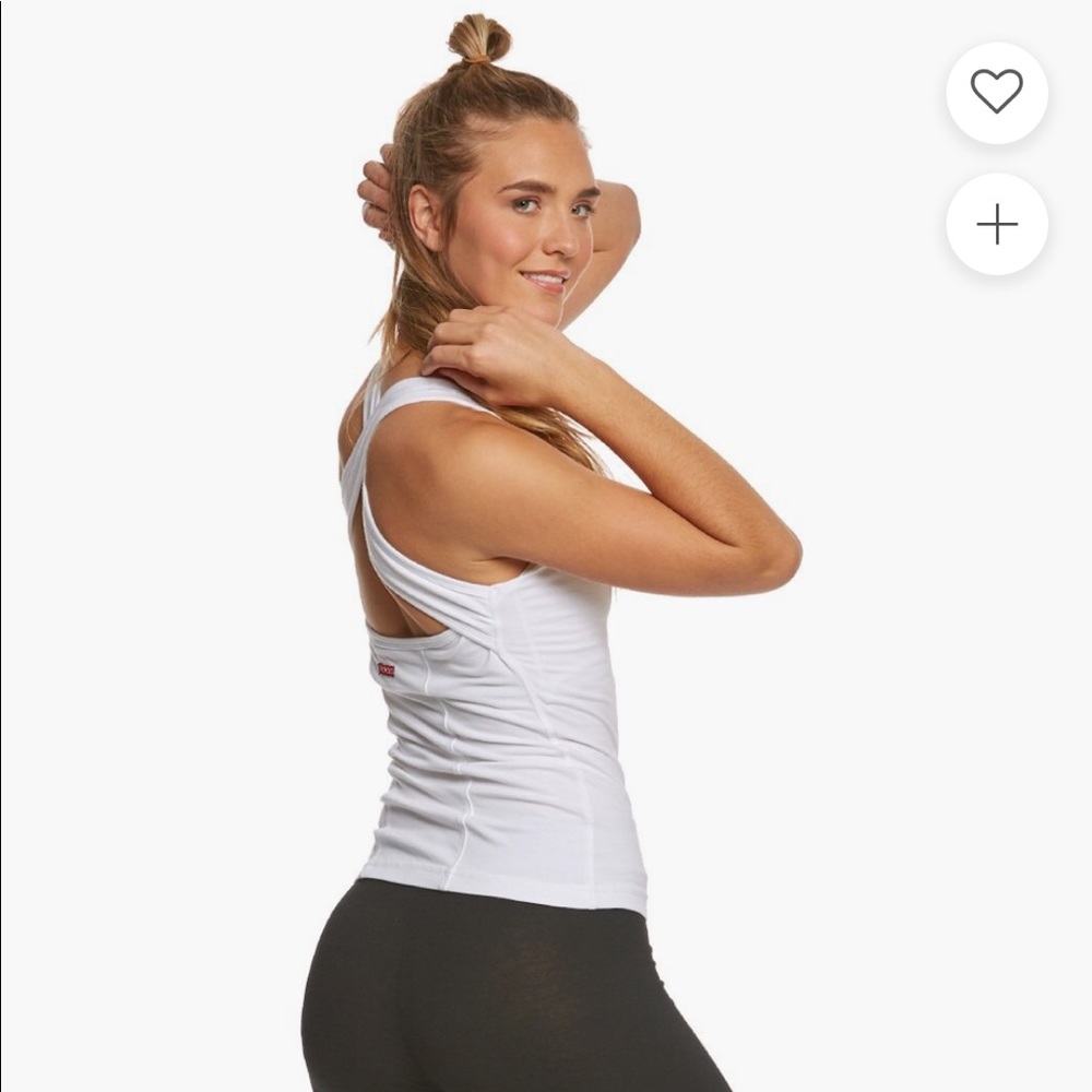 Hardtail Forever White Open Back Support Tank Top